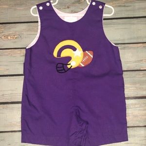 NWOT SirJohn Football JonJon (LSU colors) - 2T